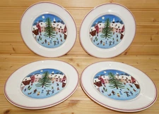 Villeroy & Boch Naif Christmas (4) Salad Plates, 8 1/4"  More Available  (G25)