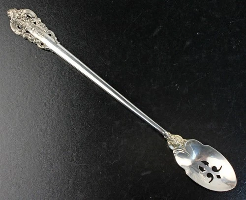 Wallace Sterling Grande Baroque Pierced Olive Spoon Custom