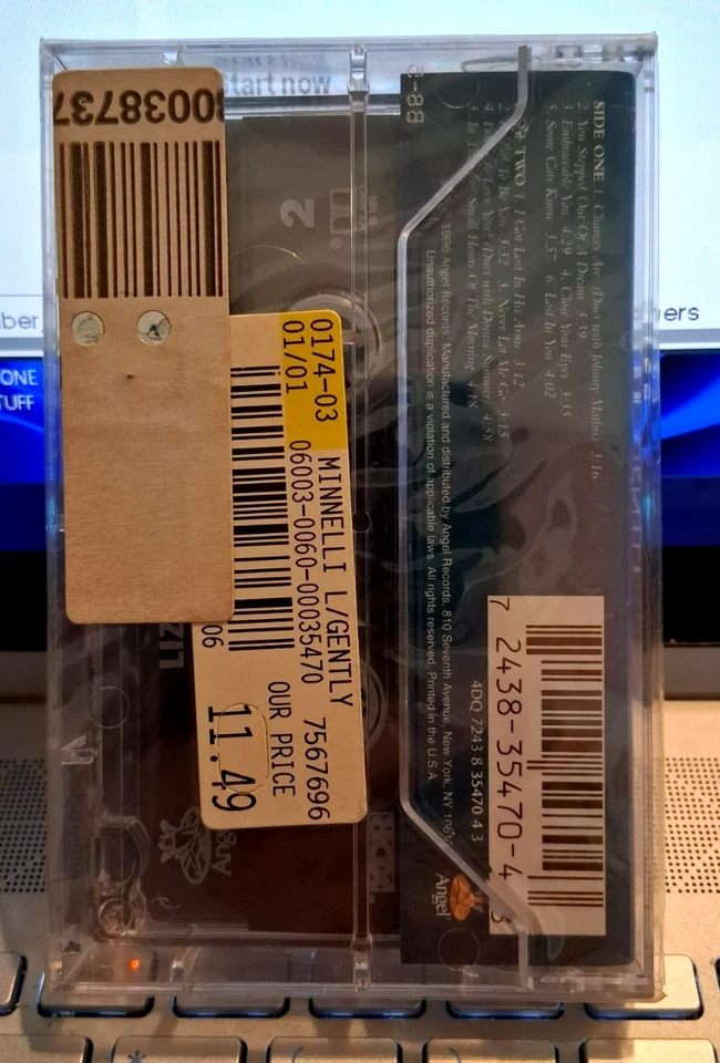 Liza Minnelli - Gently - Cassette (Rare Angel Records Company Release ) SEALED - Image 2 of 3