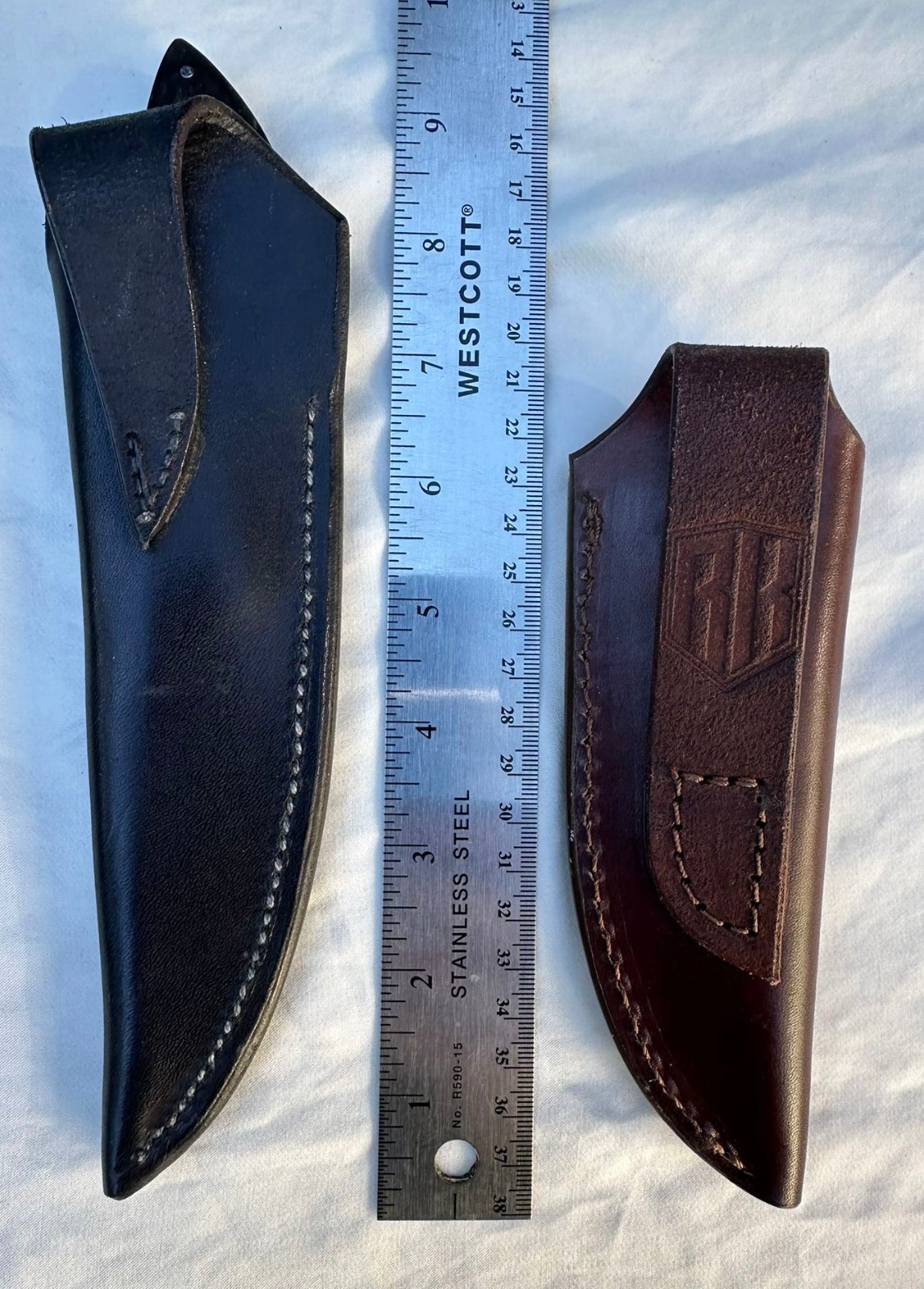 Stamascus N/V Raindrop Pattern Damascus Steel Knife - Famous Maker