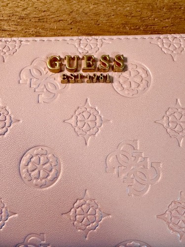 Guess Laurel SLG Clutch Pink Zip Around Closure Purse NEW with tags - Picture 7 of 11