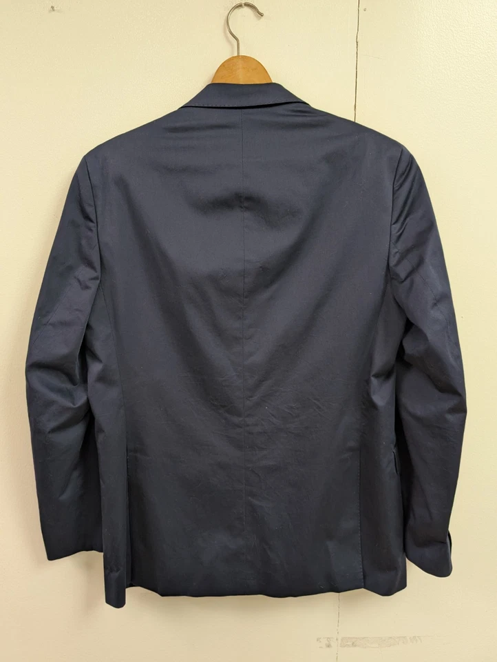 CAROLINA HERRERA Hombre Azul Marino Floral Lana Abrigo Deportivo Chaqueta Delgada 40 Foto 2 de 4