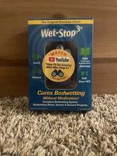 WET STOP 3 Helps W/ Bedwetting Sensor w/ Sound & Vibration Alarm Blue NEW