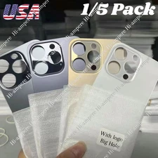 Replacement Rear Back Glass Big Hole For iPhone 14 13 12 11 Pro XR XS X 8 Lot