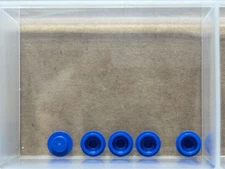 LEGO Parts - Blue Plate, Round 1 x 1 - No 4073 - QTY 5