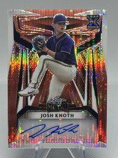 2023 Leaf Metal #BA-JK1 Josh Knoth Red Pulsar 1/1 Base Autograph Brewers RC