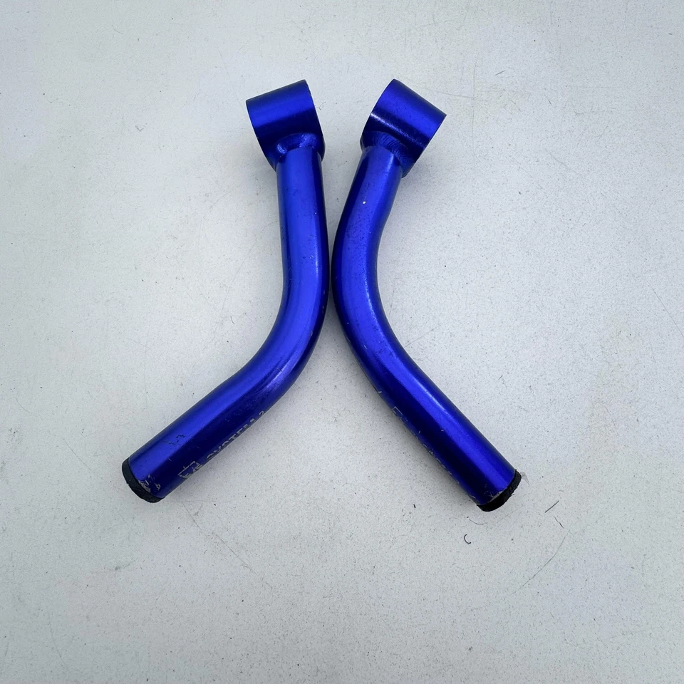 Extensiones de manillar vintage sistema 2 extremos de barra azules MTB bicicleta retro ciclismo A52 Foto 3 de 4