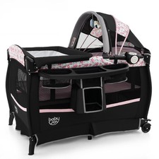 4 in 1 Pack  Play Portable Baby Playard W/ Bassinet  Flip-Away Changing Table