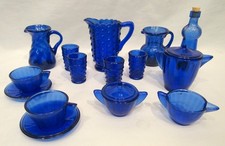 ESTATE LOT OF 2 COBALT BLUE GLASS CHILDRENS TEA SETS AND MORE VG CON EZS002488 