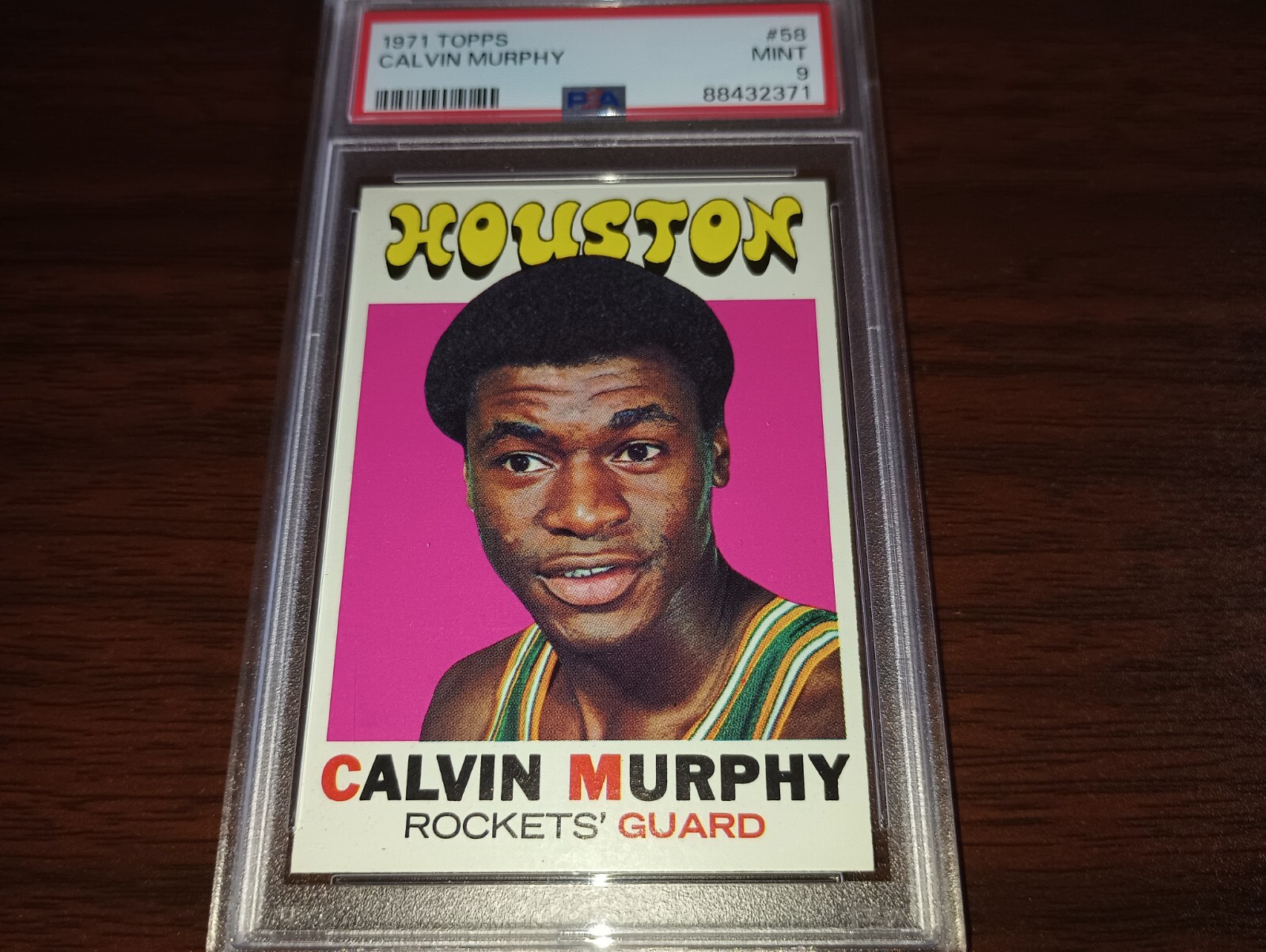 1971 Topps  Basketball Calvin Murphy #58 PSA 9 Mint Houston Rockets HOF