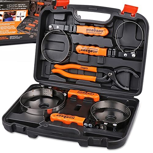 5 Piece Standard Oil Filter Swivel Wrench Set 