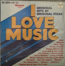 Ronco Presents I Love Music 1976 Rock/Funk/Soul LP Vinyl Record Album R2120*