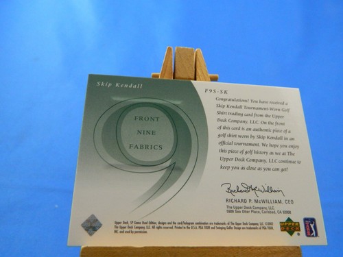 Skip Kendall SP Game Used Golf 2002 Front 9 Fabric Golf Shirt - Picture 2 of 2