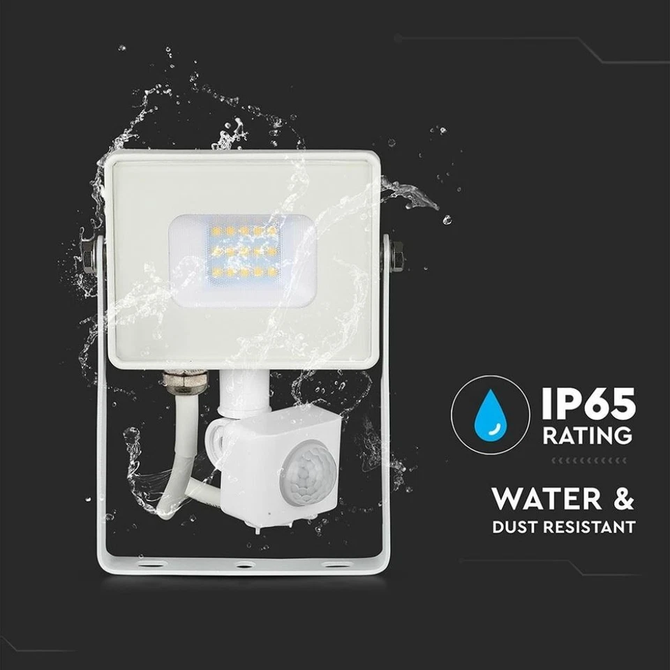 FARO LED da ESTERNO IMPERMEABILE 10W A 100W CON  SENSORE MOVIMENTO LUCE NUOVO - Immagine 4 di 4