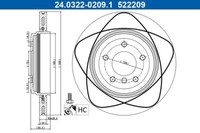2X ATE 24.0322-0209.1 Bremsscheibe FüR BMW