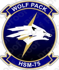 STICKER USN HSM 75 Wolf Pack