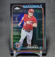 Lane Thomas Refractor 2024 Topps Chrome Baseball Card #66 Washington Nationals