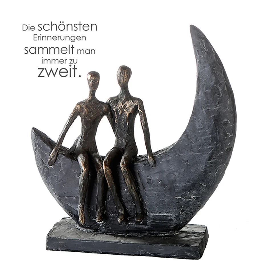 Casablanca Skulptur Moon mit Sinnspruch Höhe 23,5 cm Paar Mond 79616  - Bild 1 von 1
