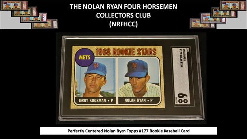 * PERFECTLY CENTERED * SGC 6 1968 Nolan Ryan #177 Rookie Baseball Card Old Mets
