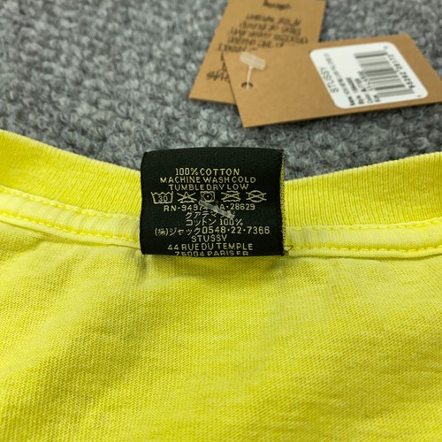 Stussy How We're Livin' Pigment Dyed LS Tee Mens XXL Butter Yellow NWT - Picture 5 of 8