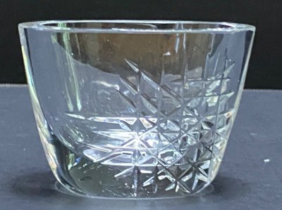 Orrefors Bowl Votive Tea Light Candle Holder Sweden 4 3/8'' Signed Thumb Print
