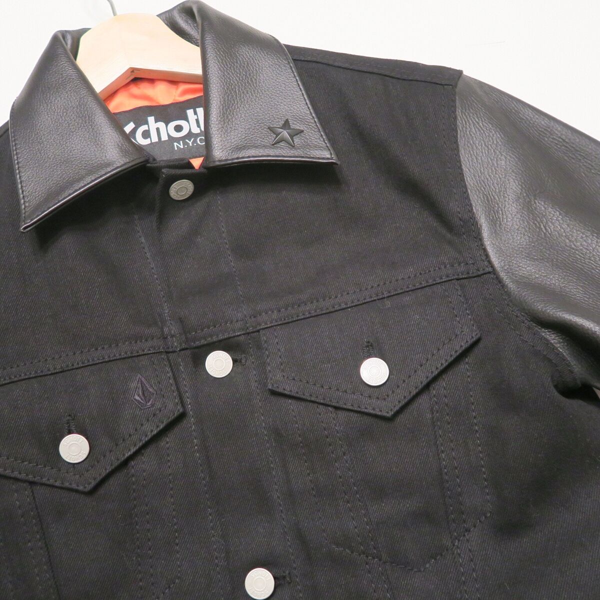 198/255 Made Schott x Volcom Tracker Trucker Jacket S Small 198/255 Made Schott x Volcom Tracker Trucker Jacket S Small