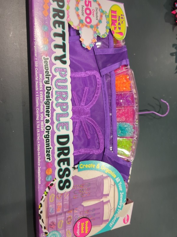 It's So Me Pretty Purple Dress Craft Beads 500 Kids New