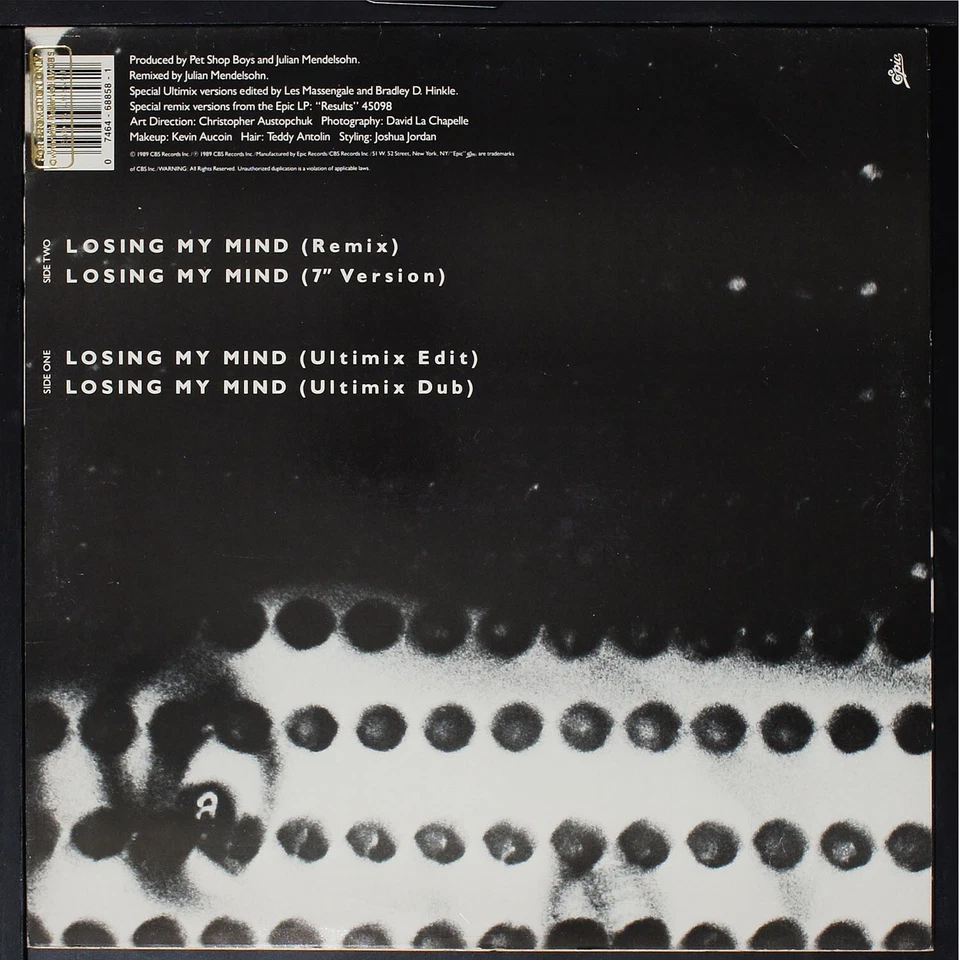 Liza Minelli - Losing My Mind - 12" single vinyl record [BX11-039] USA - Imagem 2 de 4