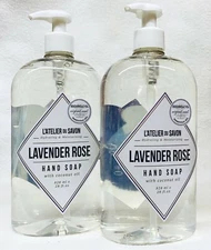 2 Home & Body Co Latellier du Savon LAVENDER ROSE Liquid Hand Soap Wash 28 oz