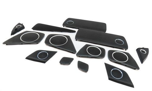 2011 AUDI A4 (B8 8K) DOOR DASH DECK SPEAKER GRILLE SET (BANG & OLUFSEN - BLACK)