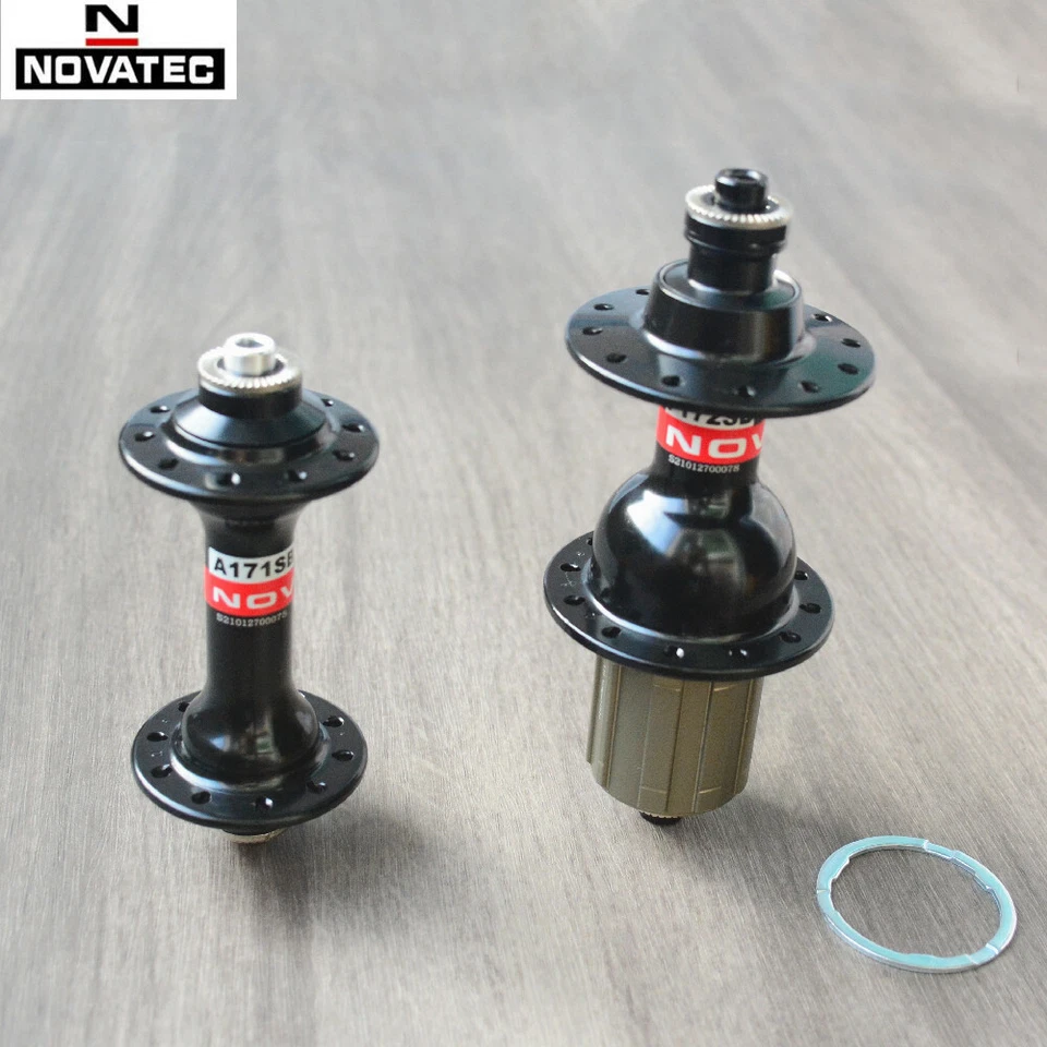 Bujes de bicicleta de carretera Novatec A171SB/F172SB 20/24 orificios 8/9/10/11/12 velocidades buje de freno en V Foto 2 de 4