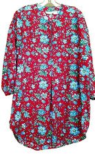 Victoria's Secret Red Flowered Night Shirt Misses Size P/S