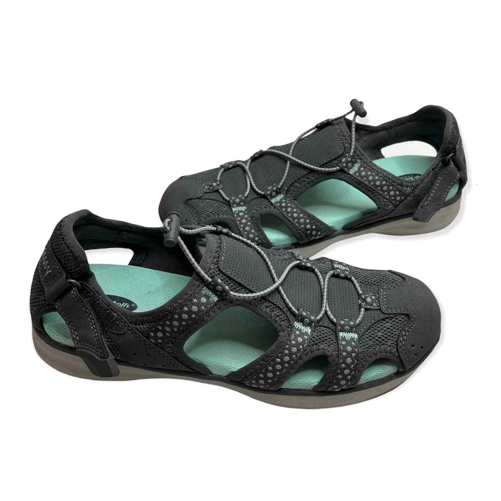 Dr. Scholl's Cancun Gray/Aqua Fisherman Sandals Size 7 | eBay