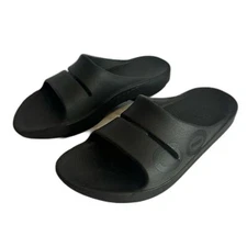 OOFOS OOahh Slide Recovery Sandals Black Mens Size 11