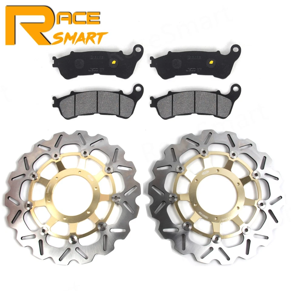 Rotores de disco de freno delantero y pastillas de freno para Honda CB 1000 R CB1000R ABS 2009-2014 Foto 4 de 4