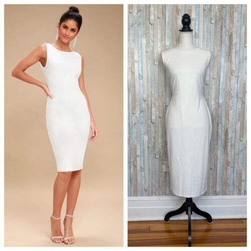 Lulus XL So Stunning White Backless Midi Dress Fit
