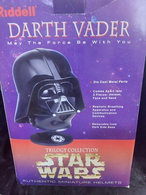 Riddell Star Wars Trilogy Collection Authentic Miniature Helmets Darth Vader