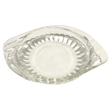 Personal Small Vintage Clear Glass Mid Century Modern Ashtray