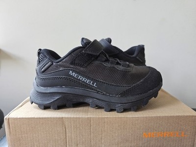 Kid's Black Merrell Moab Speed Waterproof Hiking Shoes Size 11.5