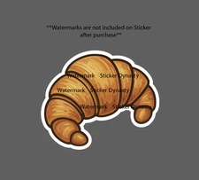 Croissant Sticker Waterproof Decal Food French Breakfast Lunch Dinner Gift NEW
