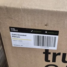 NEW TRUE CABLE Cat6 Plenum Ethernet Cable｜Shielded 6ESCMPYEL_1Krl 1,000FT