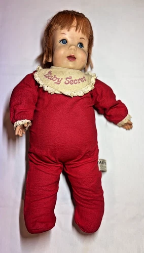 Vintage Mattel Baby Secret Doll 1965 pull string retraces but does not talk