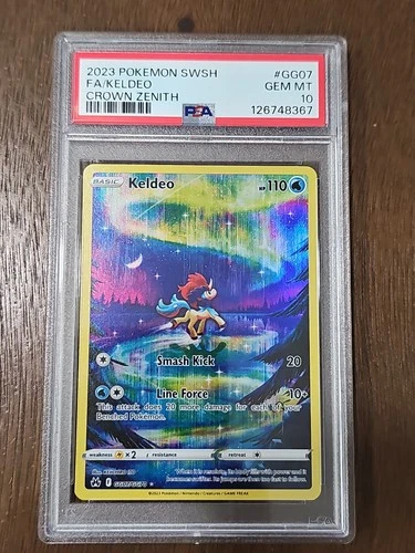 PSA 10 Keldeo GG07/GG70 SWSH: Crown Zenith: Galarian Gallery Holo