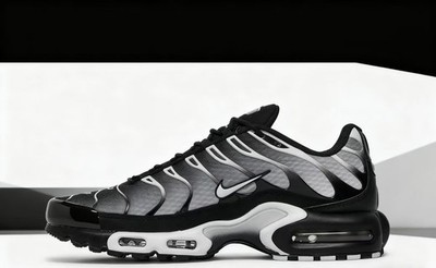  Nike Air Max Plus TN Black Metal Silver Men's Cushion Shoes Size7-13