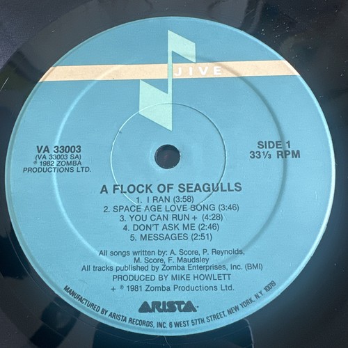 A Flock of Seagulls: Self Titled LP 1982 Arista (Jive VA 33003) EX/G - Foto 6 di 6