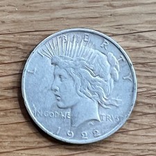 1922 Silver Peace Dollar $1 Coin One Liberty Eagle USA free shippng