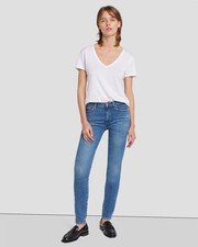 7 For All Mankind Women's High Waist Skinny Jeans Super Skinny Sz23 7E025C12 SDE