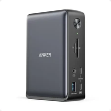Anker Laptop Docking Station, 13-in-1 USB-C Triple Gray