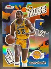 2025-26 Topps Finest Magic Johnson Muse Gold Refractor /50 Los Angeles Lakers