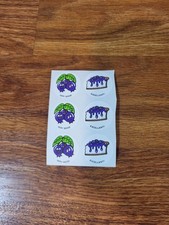 Vtge CTP SNIFFY'S BLUEBERRY Partial Sheet Of 6 MATTE Scratch and Sniff Stickers